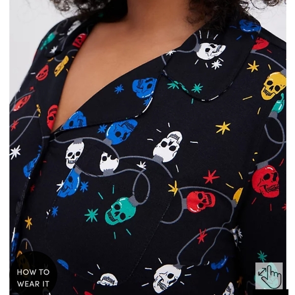 🆕🎄💀 SKULL HOLIDAY LIGHTS PJ SET🎄💀 - Picture 6 of 12